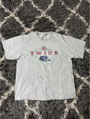 Vintage Minnesota Twins T Shirt Mens XL Gray Short Sleeve MLB Baseball CSA